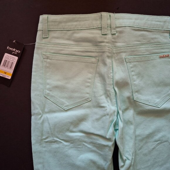 NEW Bebe girls jeans light blue - size 14 - Picture 6 of 6